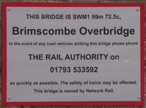 Brimscombe, railway overbridge